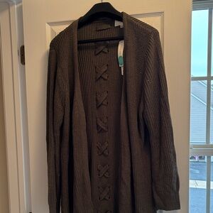 Elegant Olive Cardigan Sweater